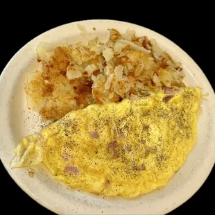 Ham &amp; cheese omelette