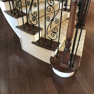 a view of a staircase