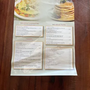 Cafe menu