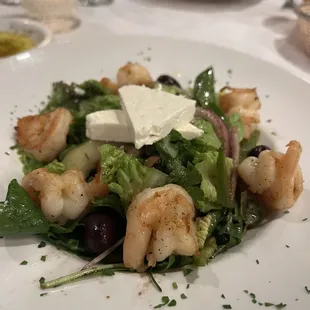 Greek Salad add shrimp