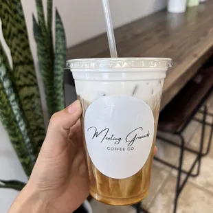 Bavarian Chocolate Cold Brew with a pump of raspberry syrup with raspberry pour over!