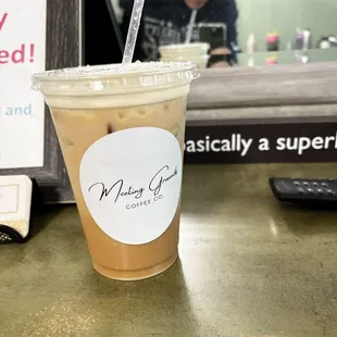 a cup of iced coffee