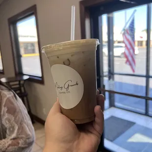 White pumpkin iced latte