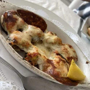 Baked Hampton Stuffed Mushrooms, Snow Crab, Shrimp &amp; Provolone