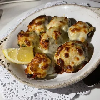 Baked Hampton Stuffed Mushrooms, Snow Crab, Shrimp & Provolone