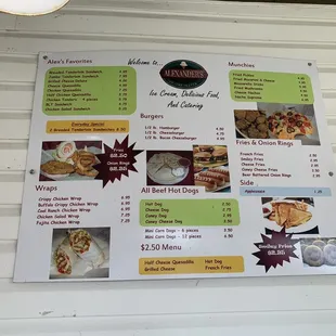 Food menu