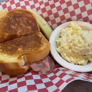 Hot Ham and Cheese and Potato Salad