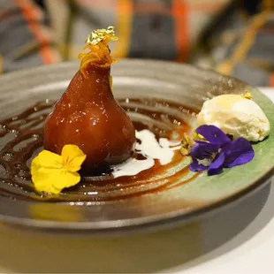 Red Wine Poached Pear