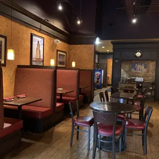 the dining area of the restaurant