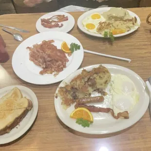 Corn beef and hash, and breakfast options