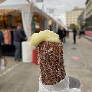 Churro with vanilla sweet cream