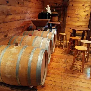 barrels and tables