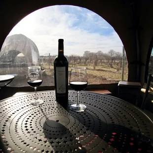 Our heated wine yurts  are toasty warm and are available to rent from OCT - APRIL and seat up to six.