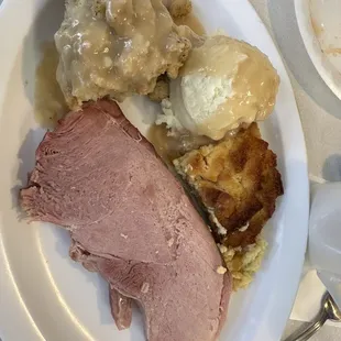 Ham dinner special for breakfast!