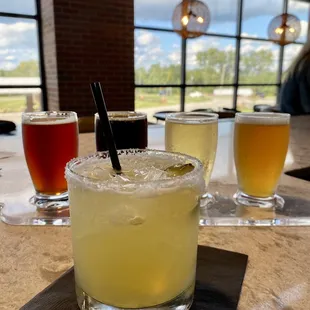 Beer Flight &amp; Margarita
