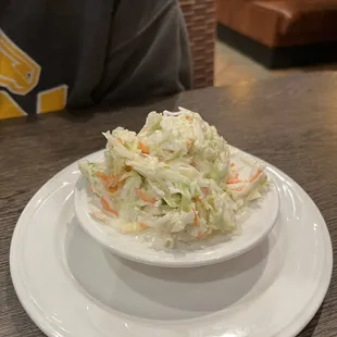 Homemade coleslaw was decent