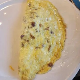Bacon and cheddar omelet