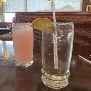 two drinks on a table
