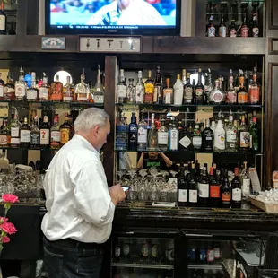 a man at the bar