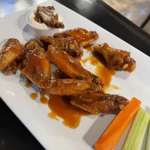 Mango habanero wings! Great flavor!