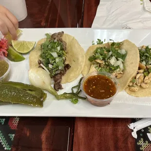 Carne Asada &amp; chicken tacos