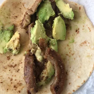 Tripas with avocado.