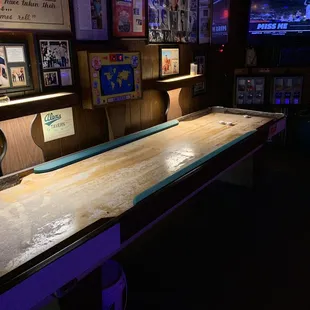Yes, that&apos;s a shuffle board table my man.