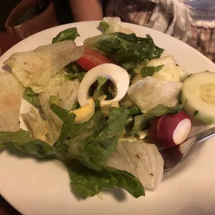 House salad (recommend you get dressing in the side)