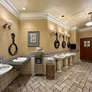 Restroom next to the restaurant