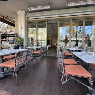 Outside  heated patio area