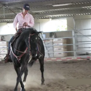 Aleya riding &quot;Tina&quot;