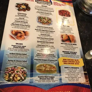 Menu, explains what your getting! And if you are unsure they will answer any questions you have!:)