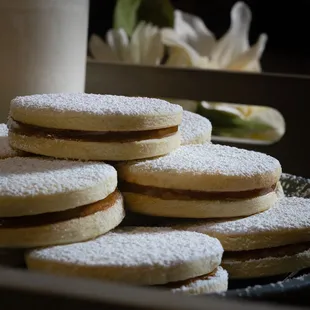 Alfajores filled with Dulce de Leche