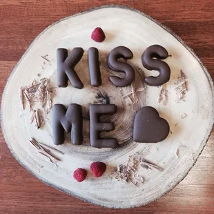 Alfajores for Valentine's Day filling with Manjar Blanco (dulce de leche) cover in Dark chocolate.