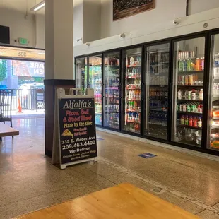 Seating and refrigerated items