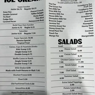 New owners.. mom and pop. Updated menu! Our ice cream is from Loards! Definitely give a sundae a try