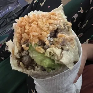 Picky kids' Steak Burrito, no onions/cilantro