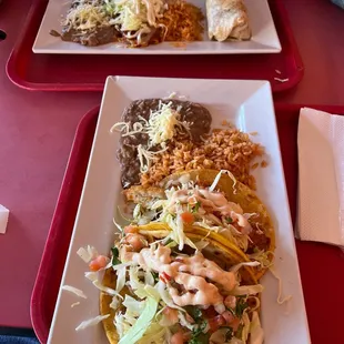 two plates of food