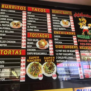 Hello come on in and check out variety of our fresh Mexican food at Alibertos Jr.