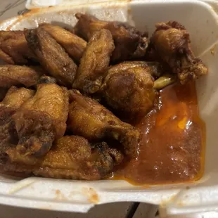 &quot;Buffalo&quot; wings, except instead of buffalo sauce it was all grease and no sauce