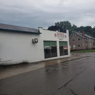 the front of the restaurant