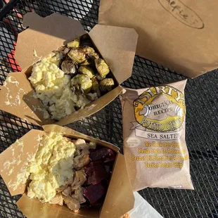 a sandwich and a side