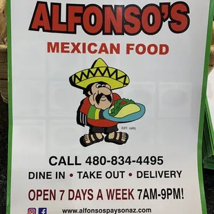 a sign for a mexican food restaurant