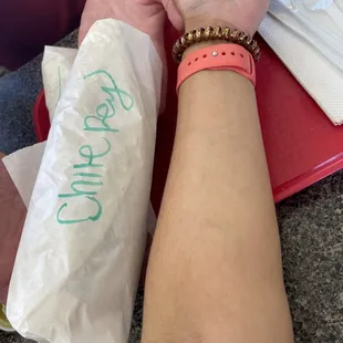 Burritos as big as my arm