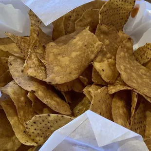 Over cooked tortilla chips
