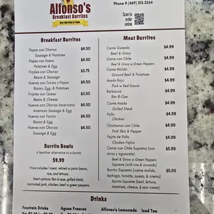 Updated menu 10/6/24