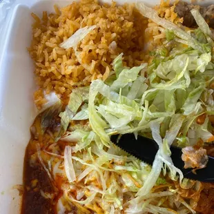 Cheese enchiladas plate