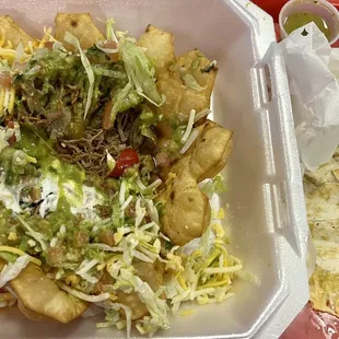 Taco Salad and Quesadilla