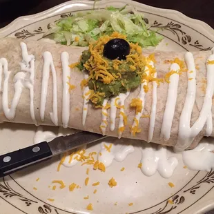 XL chicken burrito