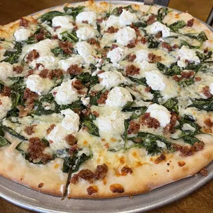 White Spinach Pizza